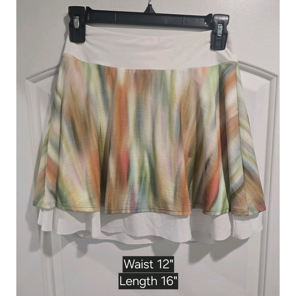 NWT Calia Women's Double Layer Mesh Skort In Filtered Flora Multicolor Sz XS $74 - Picture 2 of 10